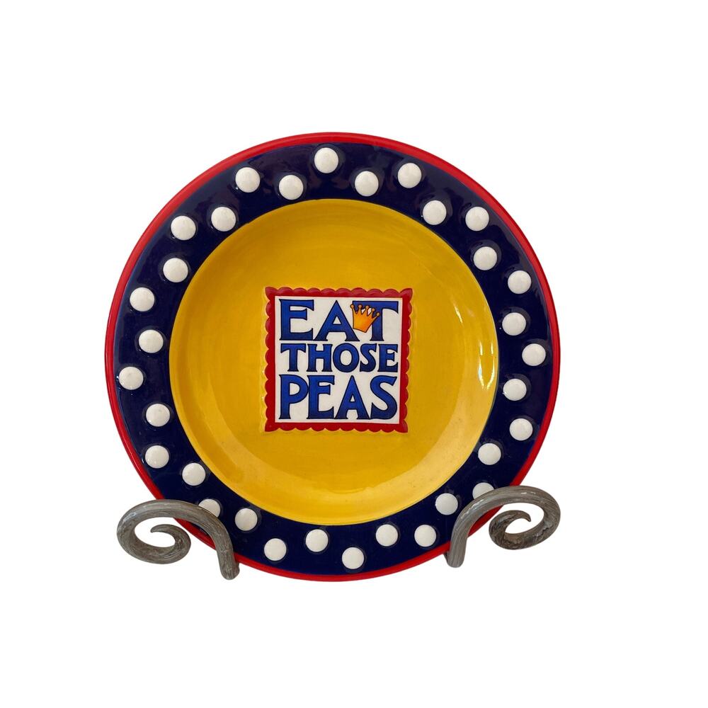Punch Studio Mary Engelbreit Plate EAT THOSE PEAS Mary Engelbreit Ink